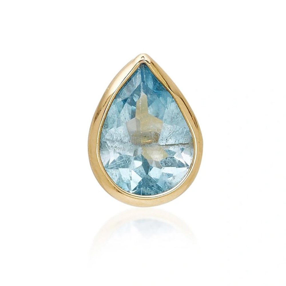 Small Raindrop Single Stud Earring In Blue